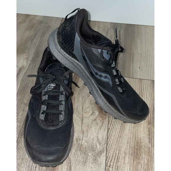 Women's Saucony Peregrine 12 Black Athletic Trail Running Sneakers Shoes‎ 8.5 - Picture 2 of 9